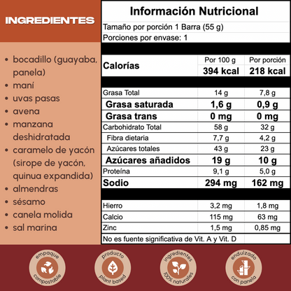 Alegría - manzana, caramelo, canela (55 g)